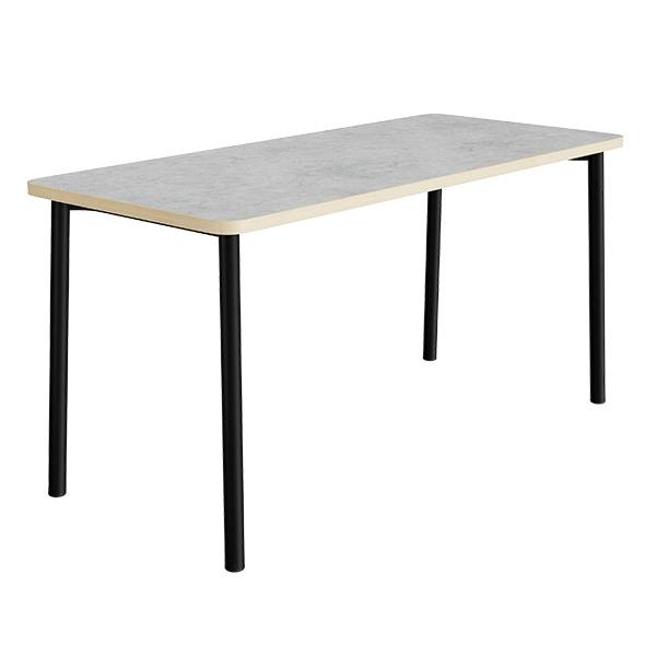 Bord Add 590, 1800x800 mm h&oslash;jde 720 mm med lys gr&aring; linoleum, sort stel