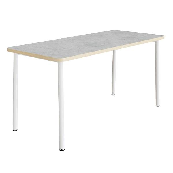 Bord Add 590, 1800x800 mm h&oslash;jde 720 mm med lys gr&aring; linoleum, hvidt stel