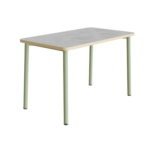 Bord Add 590, 1800x800 mm h&oslash;jde 720 mm med lys gr&aring; linoleum, gr&oslash;nt stel
