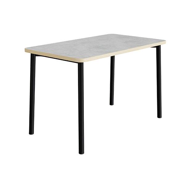 Bord Add 590, 1800x800 mm h&oslash;jde 900 mm med lys gr&aring; linoleum, sort stel