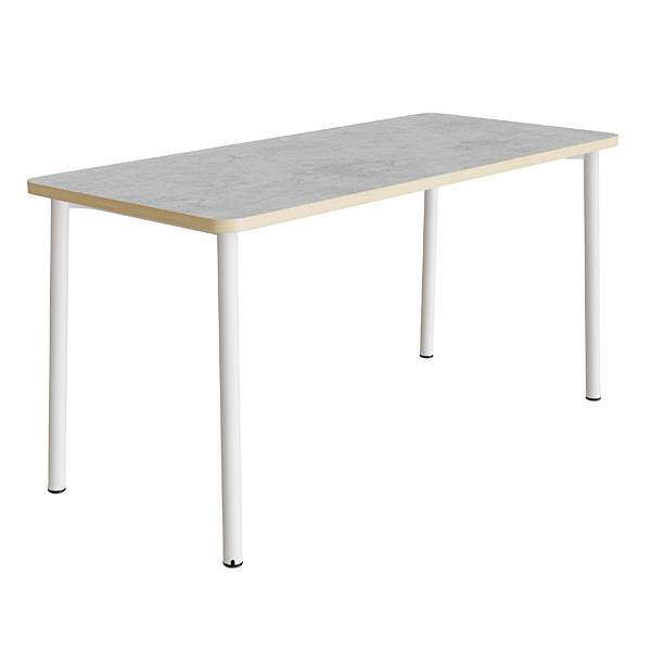 Bord Add 590, 1800x800 mm h&oslash;jde 900 mm med lys gr&aring; linoleum, hvidt stel