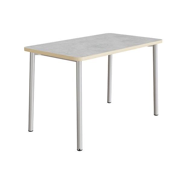 Bord Add 590, 1800x800 mm h&oslash;jde 900 mm med lys gr&aring; linoleum, alu stel