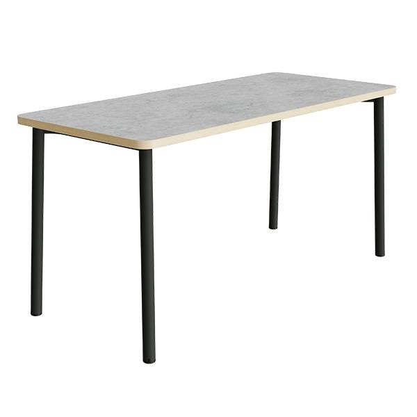 Bord Add 590, 1800x800 mm h&oslash;jde 900 mm med lys gr&aring; linoleum, sortoliven stel