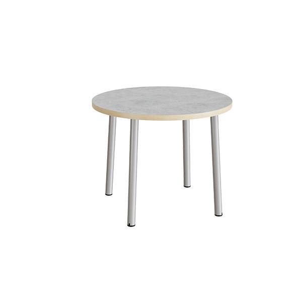 Bord Add 590, &Oslash;900 mm, h&oslash;jde 720 mm, lys gr&aring; linoleum p&aring; alu stel