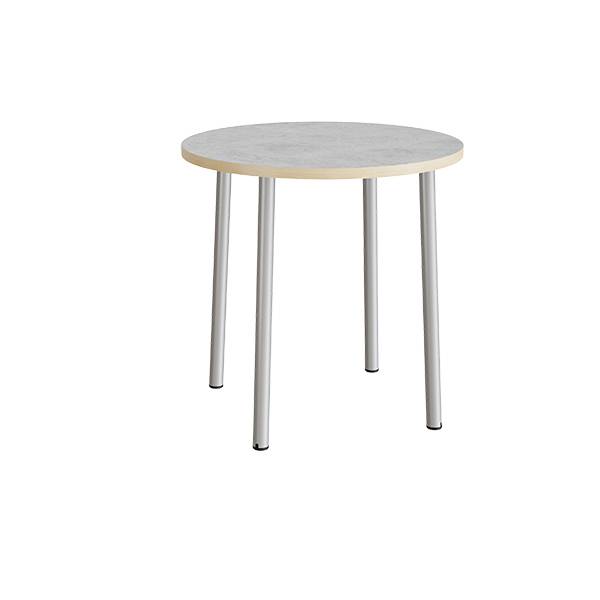 Bord Add 590, &Oslash;900 mm, h&oslash;jde 900 mm, lys gr&aring; linoleum p&aring; alu stel