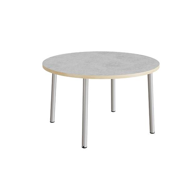 Bord Add 590, &Oslash;1200 mm, h&oslash;jde 720 mm, lys gr&aring; linoleum p&aring; alu stel