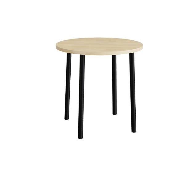 Bord Add 590, &Oslash;900 mm, h&oslash;jde 900 mm, lydd&aelig;mpende birk laminat p&aring; sort stel