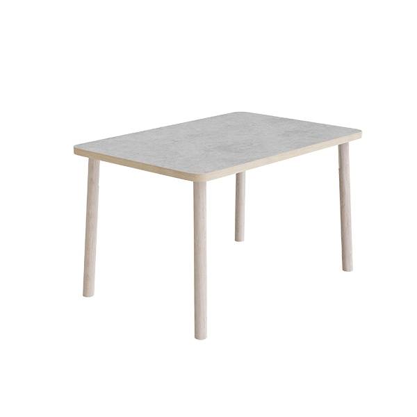 Bord Add Wood 590 1200x800 mm H&oslash;jde 720 mm med lys gr&aring; linoleum, massivt tr&aelig;ben