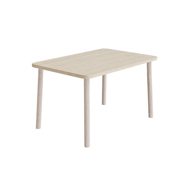 Bord Add Wood 590 1200x800 mm H&oslash;jde 720 mm med lydd&aelig;mpende hvidpigmenteret eg laminat, massivt tr&aelig;ben