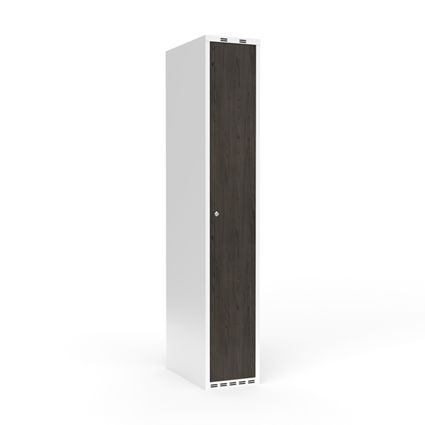 Garderobeskab 1x300 mm Lige tag Hel s&oslash;jle Laminat d&oslash;r Nocturne wood Cylinderl&aring;s