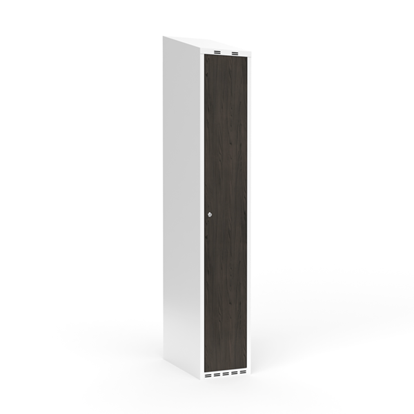 Garderobeskab 1x300 mm Skr&aring;t tag Hel s&oslash;jle Laminat d&oslash;r Nocturne wood Cylinderl&aring;s