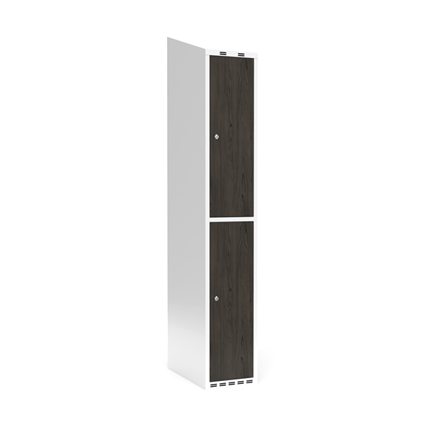 Garderobeskab 1x300 mm Skr&aring;t tag 2-delt s&oslash;jle Laminat d&oslash;r Nocturne wood Cylinderl&aring;s