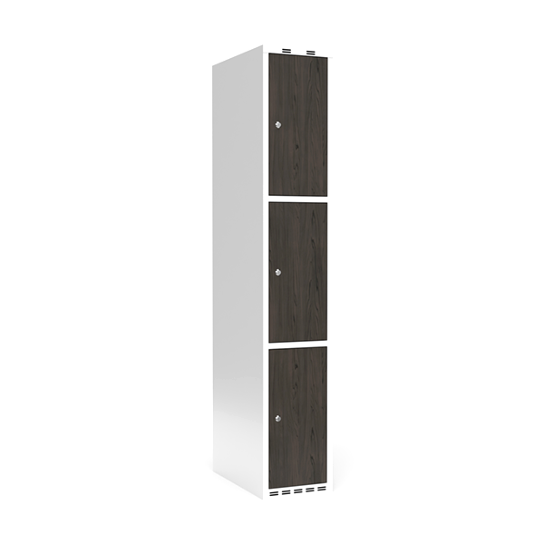 Garderobeskab 1x300 mm Lige tag 3-delt s&oslash;jle Laminat d&oslash;r Nocturne wood Cylinderl&aring;s