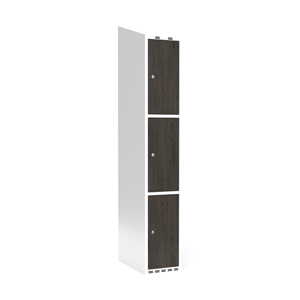 Garderobeskab 1x300 mm Skr&aring;t tag 3-delt s&oslash;jle Laminat d&oslash;r Nocturne wood Cylinderl&aring;s