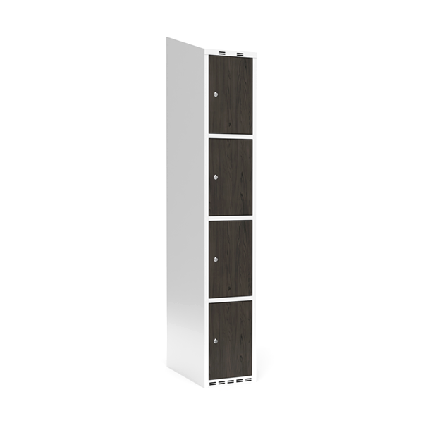 Garderobeskab 1x300 mm Skr&aring;t tag 4-delt s&oslash;jle Laminat d&oslash;r Nocturne wood Cylinderl&aring;s