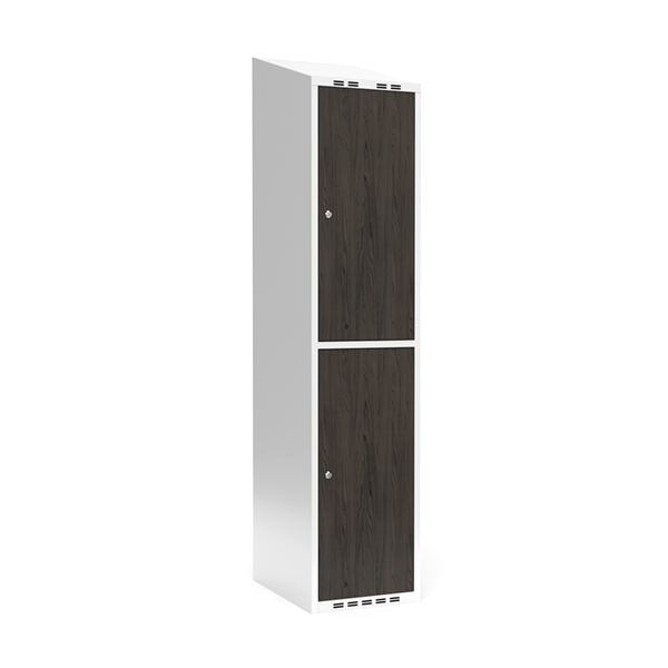 Garderobeskab 1x400 mm Skr&aring;t tag 2-delt s&oslash;jle Laminat d&oslash;r Nocturne wood Cylinderl&aring;s