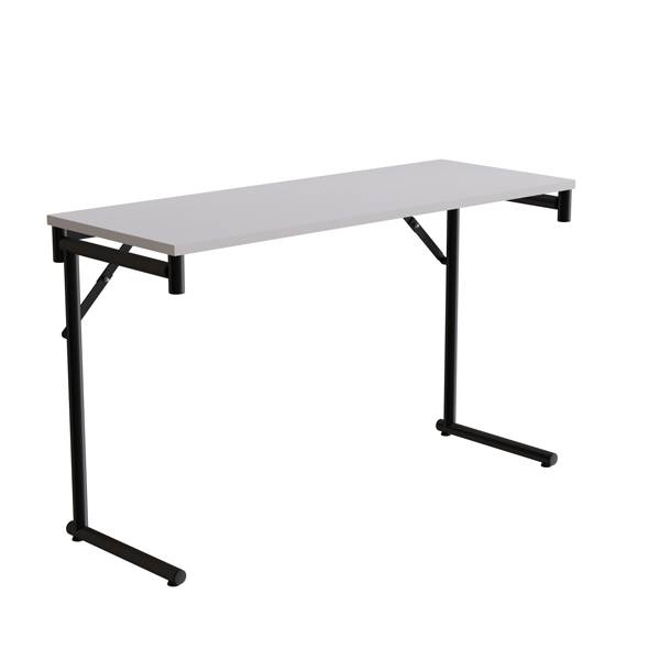 Klapbord Silhuett 1200x450mm,Gr&aring; laminat og sort stel