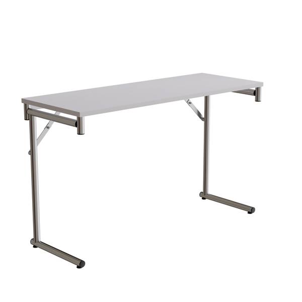 Klapbord Silhuett 1200x450mm,Gr&aring; laminat og krom stel