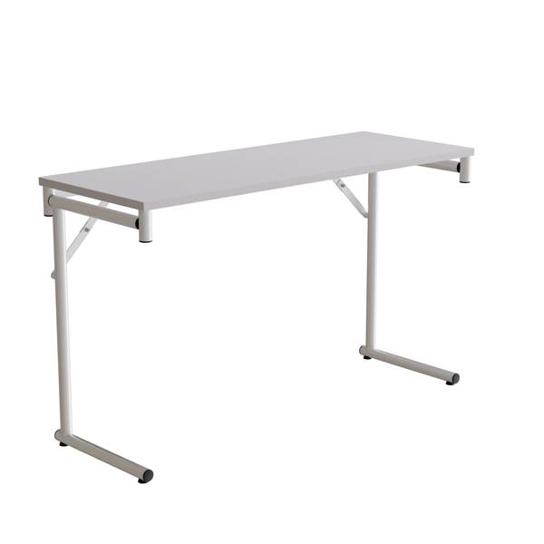 Klapbord Silhuett 1200x450mm,Gr&aring; laminat og hvidt stel