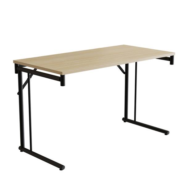 Klapbord Silhuett 1200x600mm,Birk laminat og sort stel