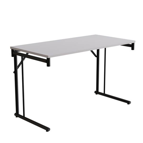 Klapbord Silhuett 1200x600mm,Gr&aring; laminat og sort stel
