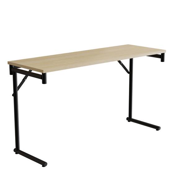 Klapbord Silhuett 1300x450mm,Birk laminat og sort stel