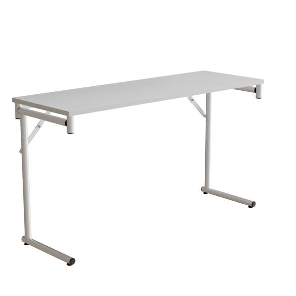 Klapbord Silhuett 1300x450mm,Hvid laminat og hvidt stel