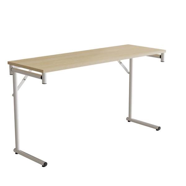 Klapbord Silhuett 1300x450mm,Birk laminat og hvidt stel