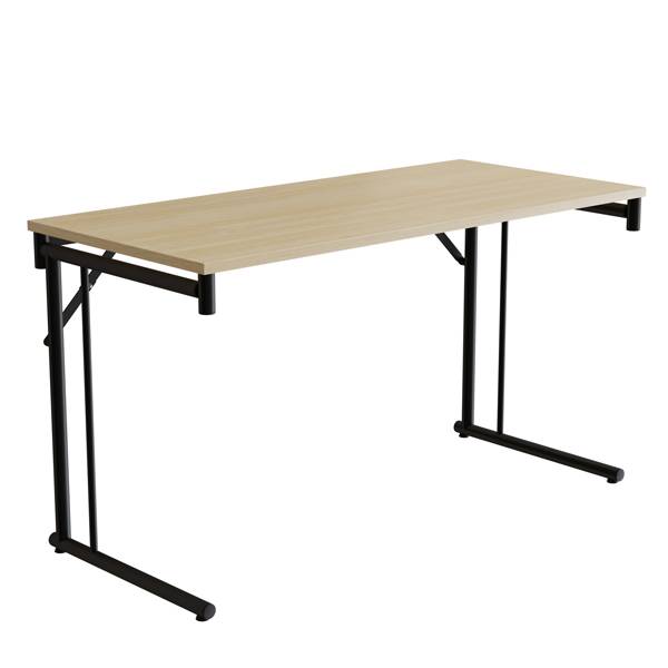Klapbord Silhuett 1300x600mm,Birk laminat og sort stel