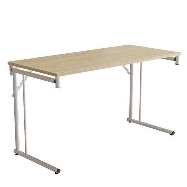Klapbord Silhuett 1300x600mm,Birk laminat og hvidt stel