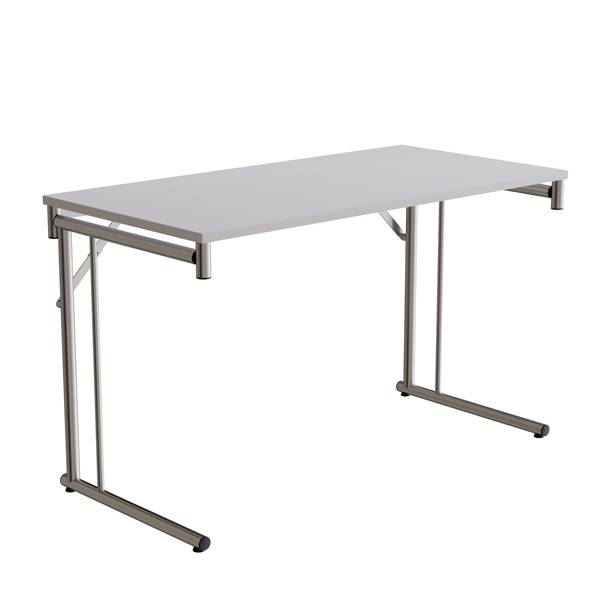 Klapbord Silhuett 1200x600mm,Gr&aring; laminat og krom stel