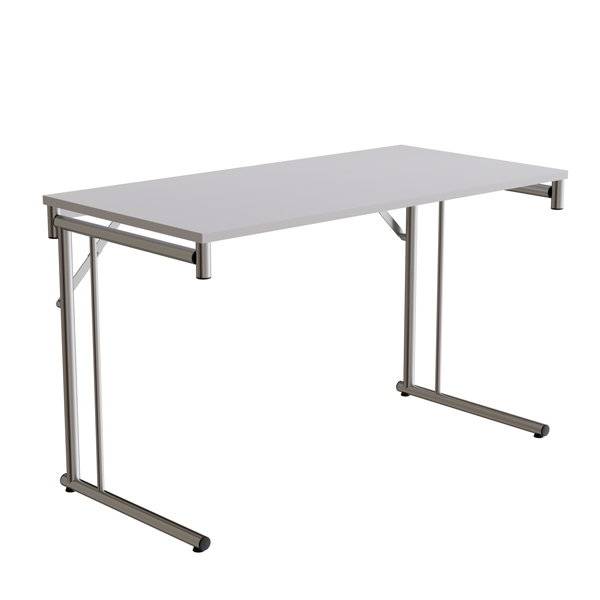 Klapbord Silhuett 1200x600mm,Gr&aring; laminat og krom stel
