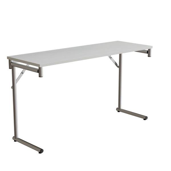 Klapbord Silhuett 1300x450mm,Hvid laminat og krom stel