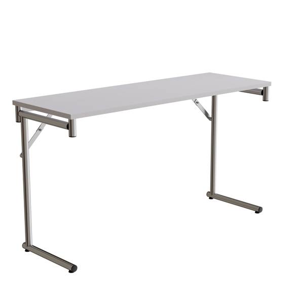 Klapbord Silhuett 1300x450mm,Gr&aring; laminat og krom stel