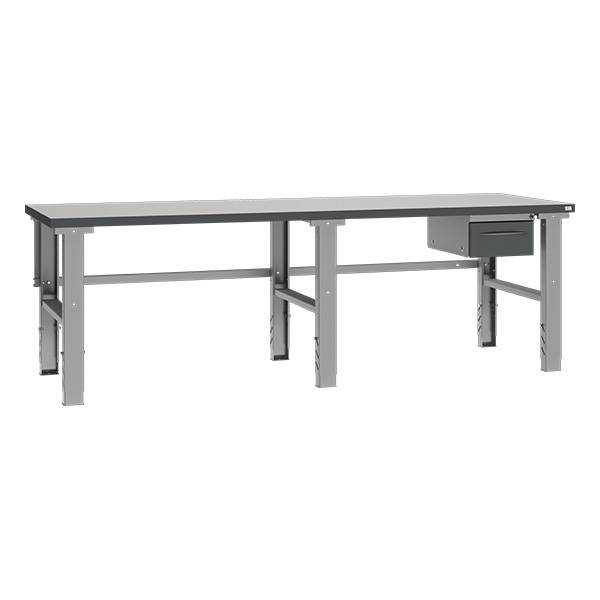 Fileb&aelig;nk 2500x800 mm inkl. Enkeltskuffe