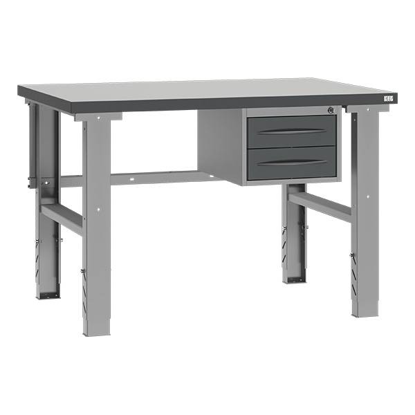 Fileb&aelig;nk 1200x800 mm inkl. skuffesektion (2 skuffer)