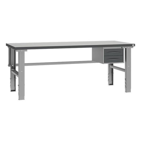 Fileb&aelig;nk 2000x800 mm inkl. skuffesektion (2 skuffer)