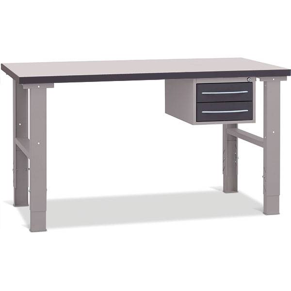 Fileb&aelig;nk 1500x800 mm inkl. skuffesektion (2 skuffer)
