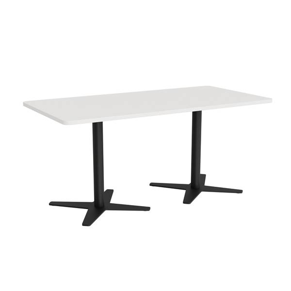 M&oslash;debord DNA, Hvid 1600x800 mm rektangul&aelig;r, Sort understel