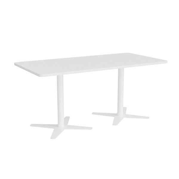 M&oslash;debord DNA, Hvid 1600x800 mm rektangul&aelig;r, Hvidt understel