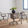 Ergoff Stol Colt 10015 Drejeligt undestel med hjul, beige tekstil, hvidt stel
